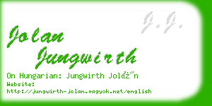 jolan jungwirth business card